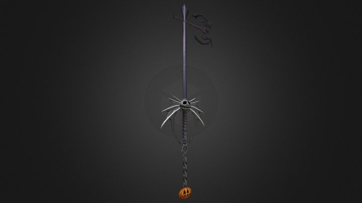 Pumpkinhead Keyblade 3D Model