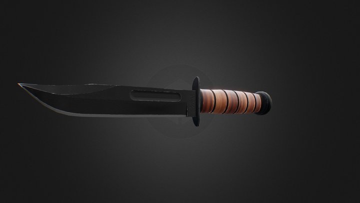 USMC KABAR Knife 3D Model