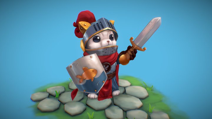 Cat Knight 3D Model