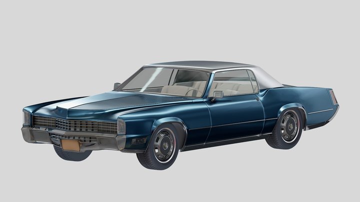 Full Size Luxury Coupe Car 3D Model