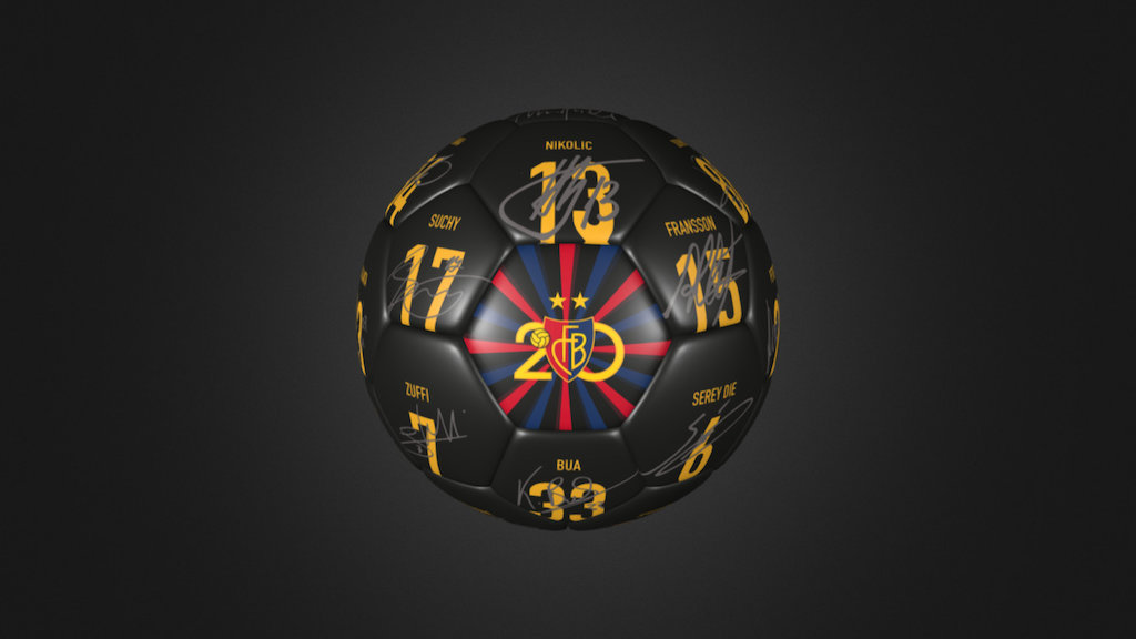 FC Basel Autogrammball — Sketchfab embed 3D viewer