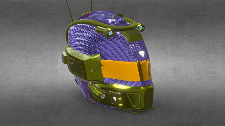 custom_sci-fi_helmet 3D Model