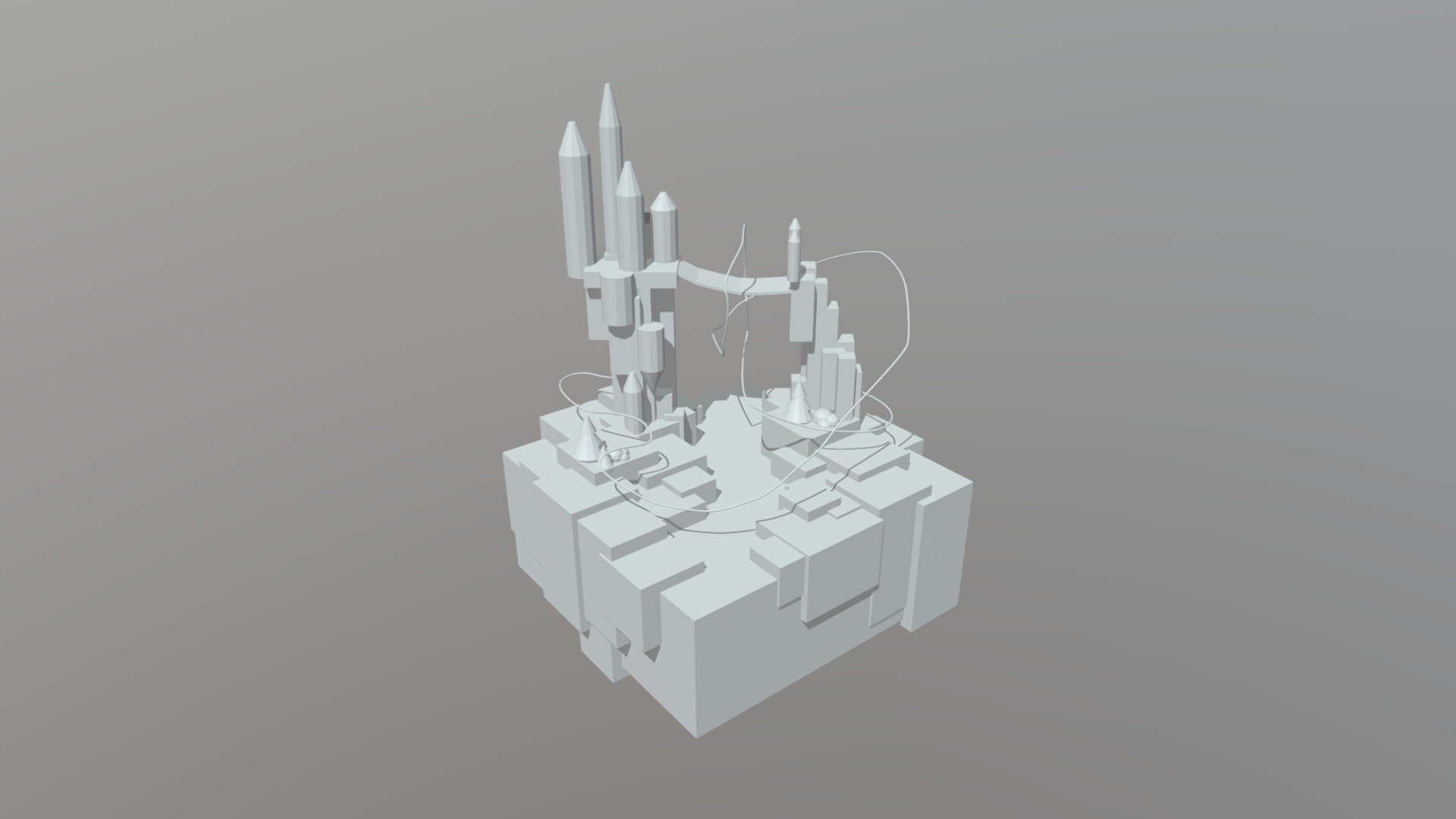 malificent castle blockout - 3D model by nannarond [4a1e33a] - Sketchfab