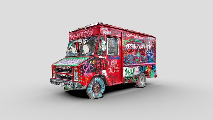 Day 28: Graffiti truck – Free 3D Model STL