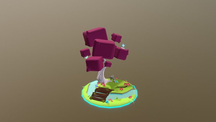 éléments décor fond jeu "Lems" VR 3D Model