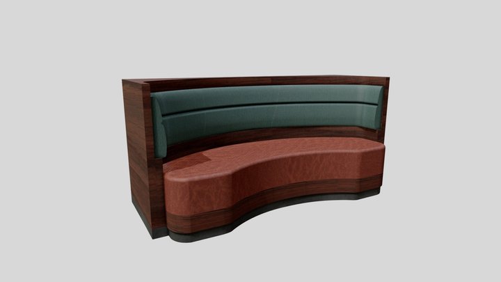 Curved Banquette 3D Model