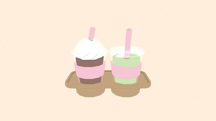 Low Poly Cafe Drinks
