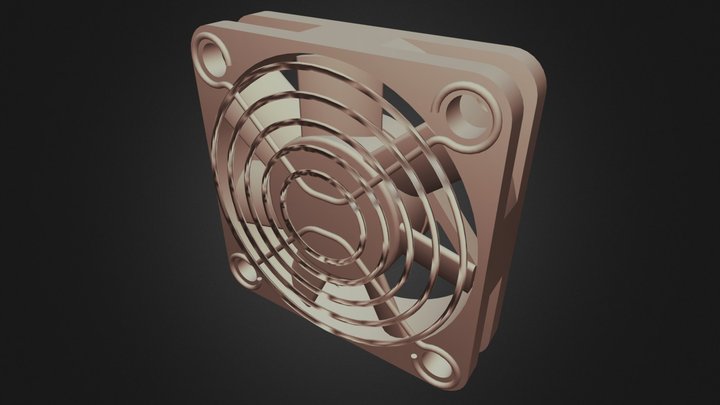 4010 Cooling Fan 12VDC with Grill 3D Model