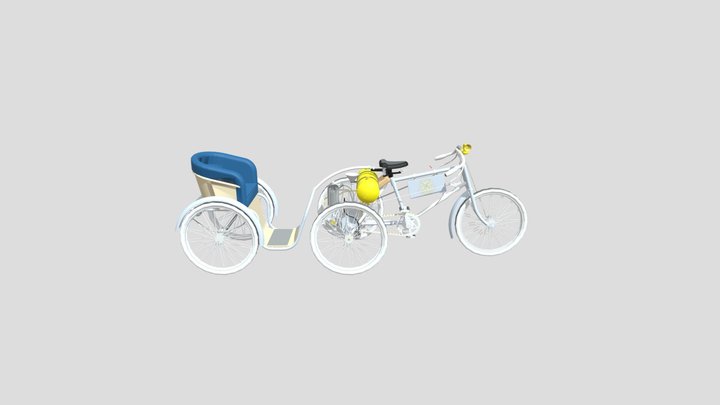 1898 De Dion-Bouton Tricycle 3D Model 3D Model