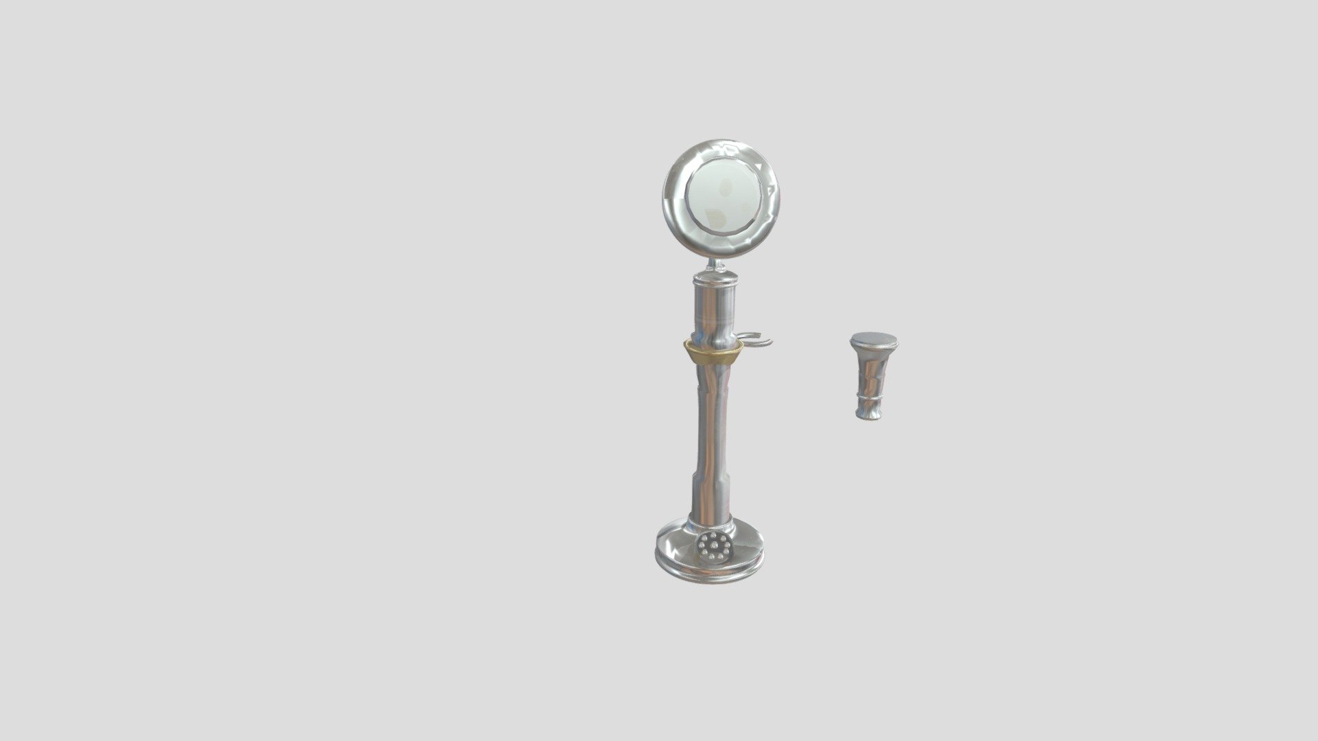 Candlestick Phone - Silver and Gold