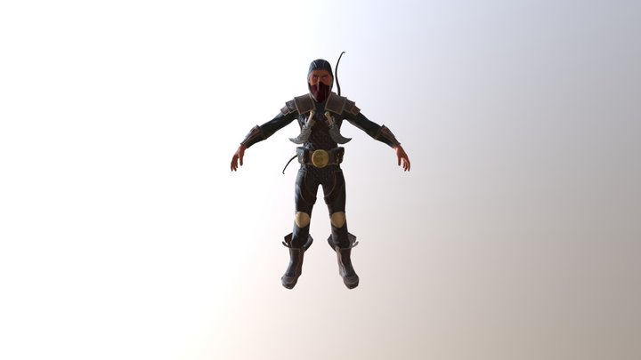 Elite Rogue Archer Character 3D Model