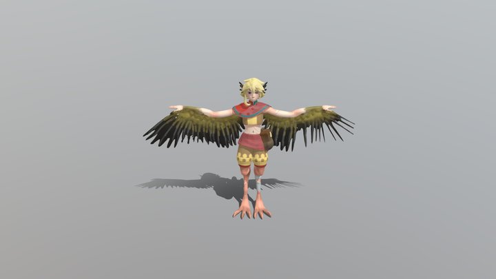 Bird Boy Character 3D Model