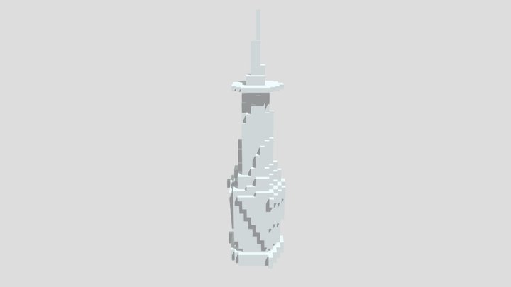 Trihuslab Sci-fi Building 6 3D Model