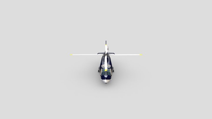 AW109 - White Swoosh 04 3D Model