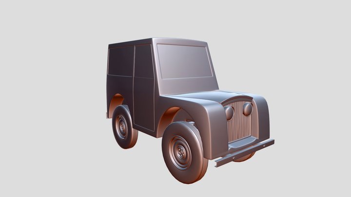 Cartoon Jeep (No Interior version) 3D Model