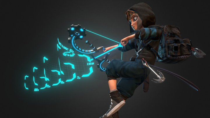 Sci-fi Archer 3D Model