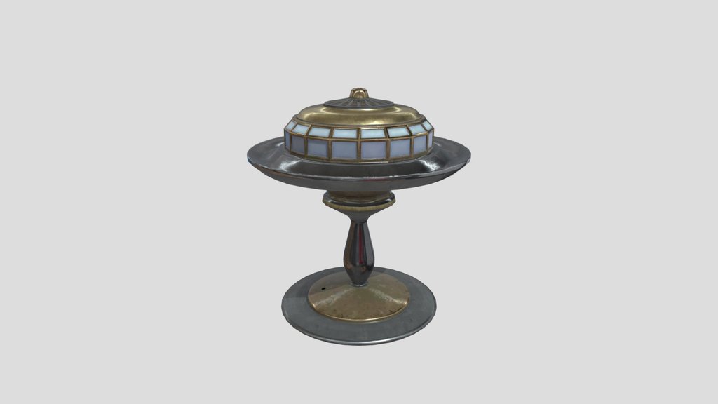 1930s Deco Streamline Saucer Lamp