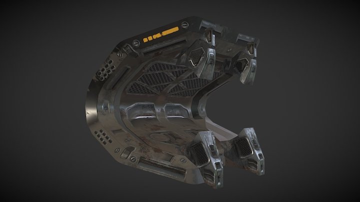 Sci Fi Corridor Engine Base 3D Model