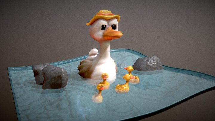 Rubber Duck family 3D Model
