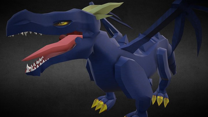 Blue Dragon 3D Model