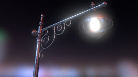 Old Street Lamp 3D Model