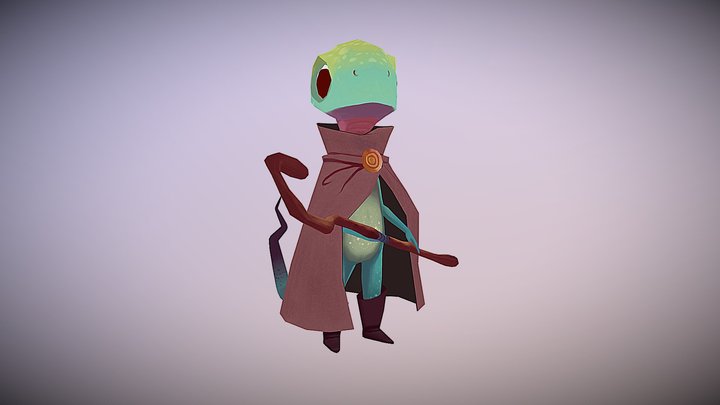 Lizard Wizard 3D Model