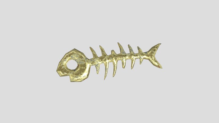 Gold_Fishbone 3D Model