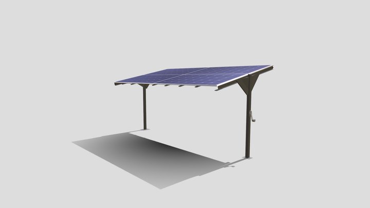 Abris panneau solaire déroulant 3D Model