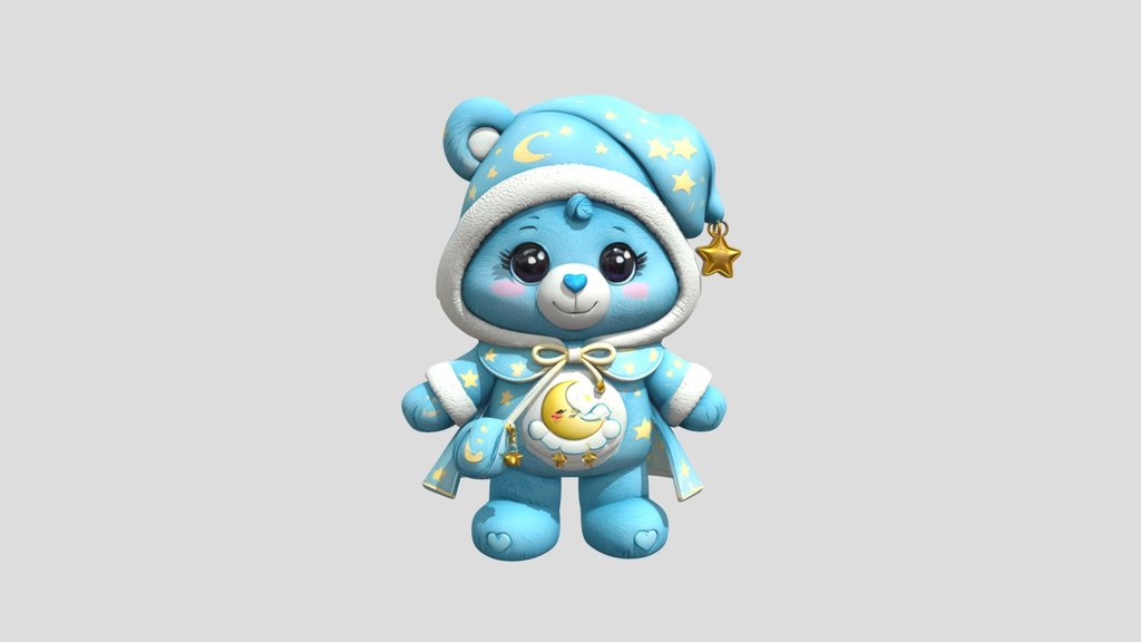 Cute bedtime bear family
