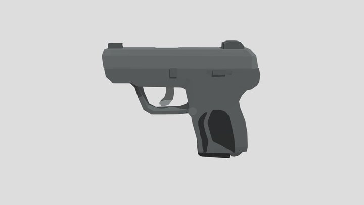 Low-Poly Ruger LCP Max 3D Model