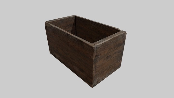 Wooden Box 3D Model