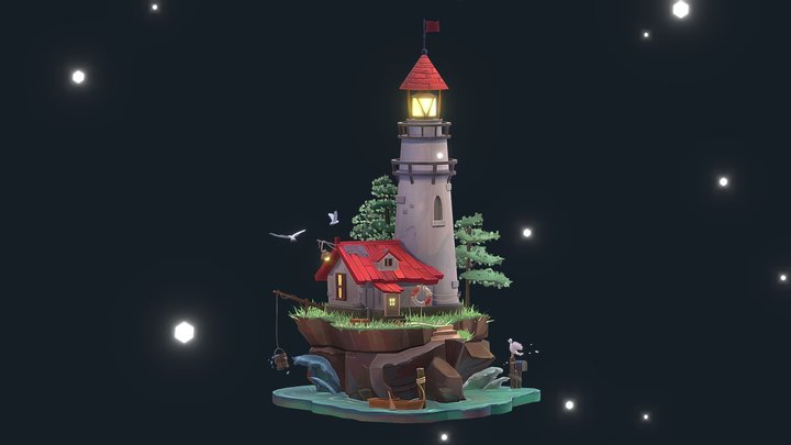 Lighthouse (Blender training project) 3D Model