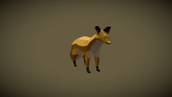 Fox low poly 3D Model