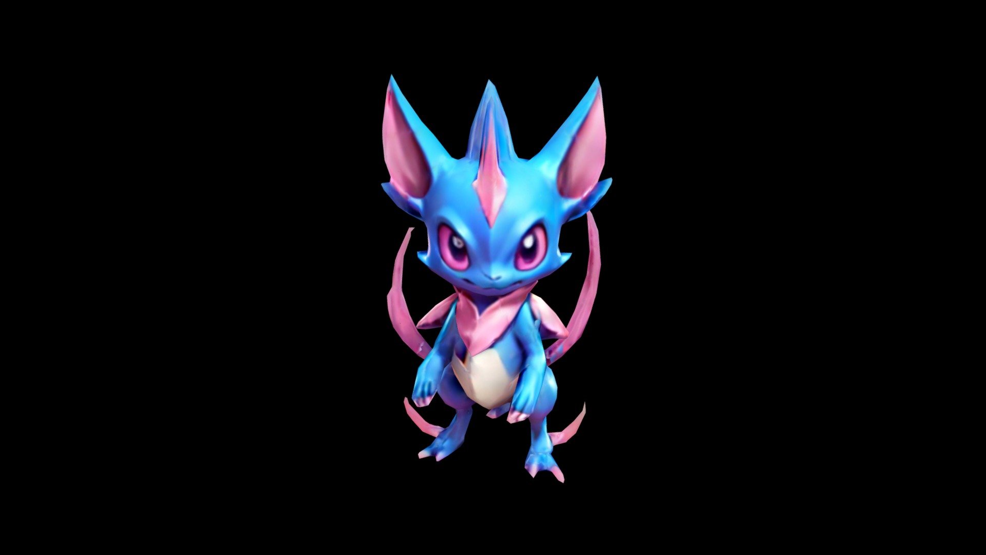 Colorful Pokemon with pink crescent claws - Download Free 3D model by ...