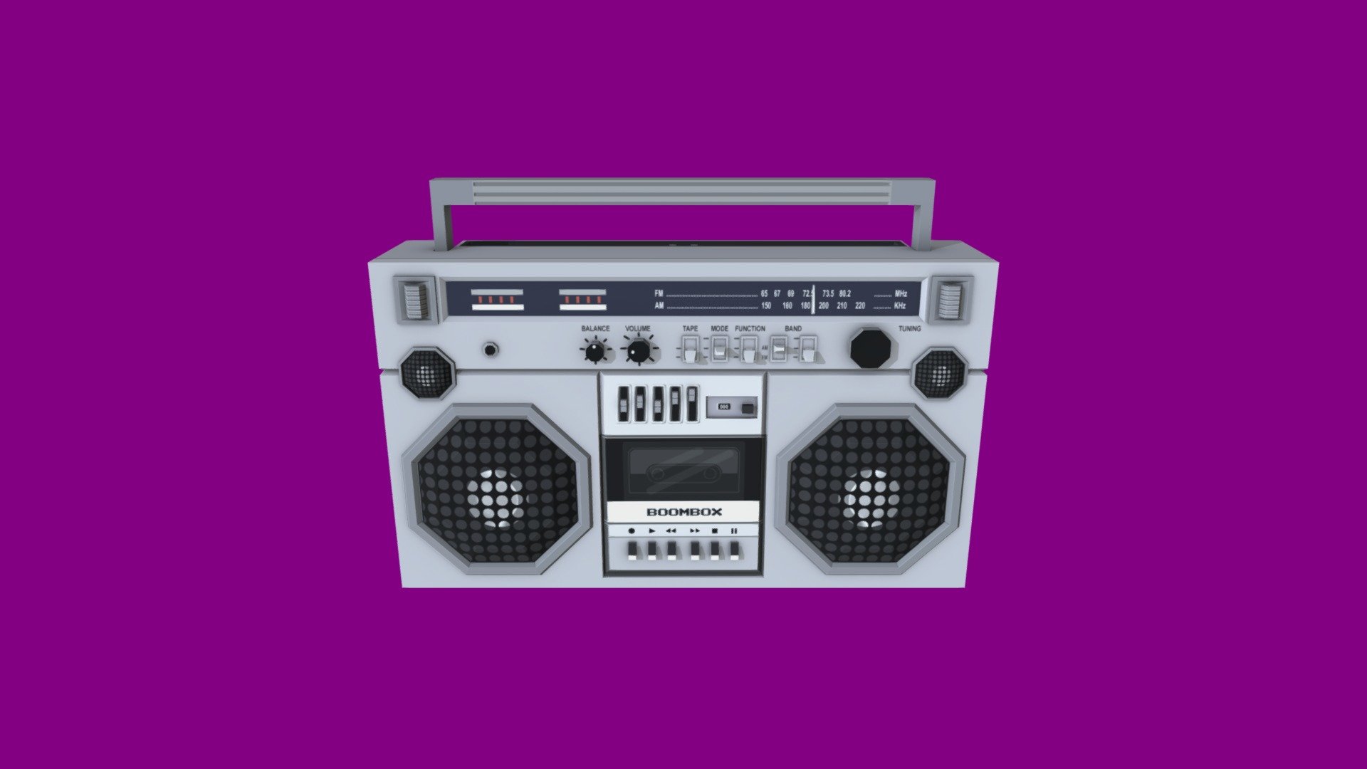 Boombox - 3D model by manfredzab [4a3e7b9] - Sketchfab