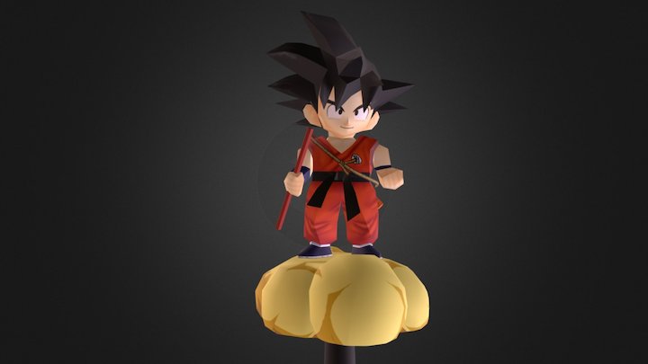 Goku Nube Voladora 3D Model