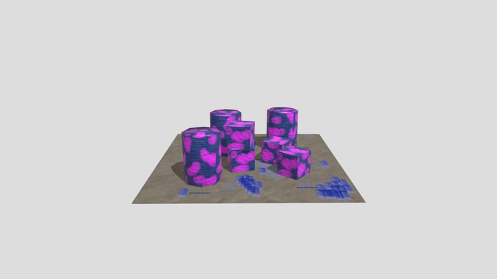 Substance Crate Barrels 3D Model