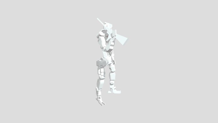 Гуманоидный робот 3D Model