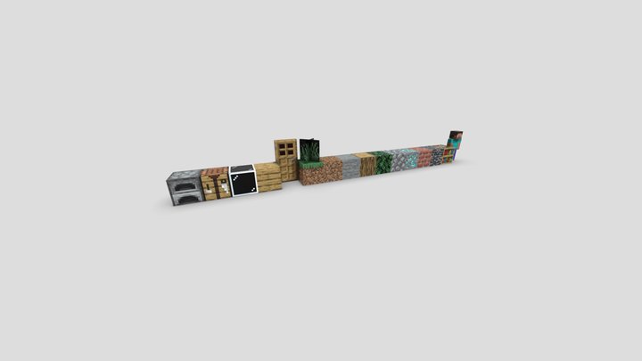 Minecraft Blocks With normal Map 3D Model