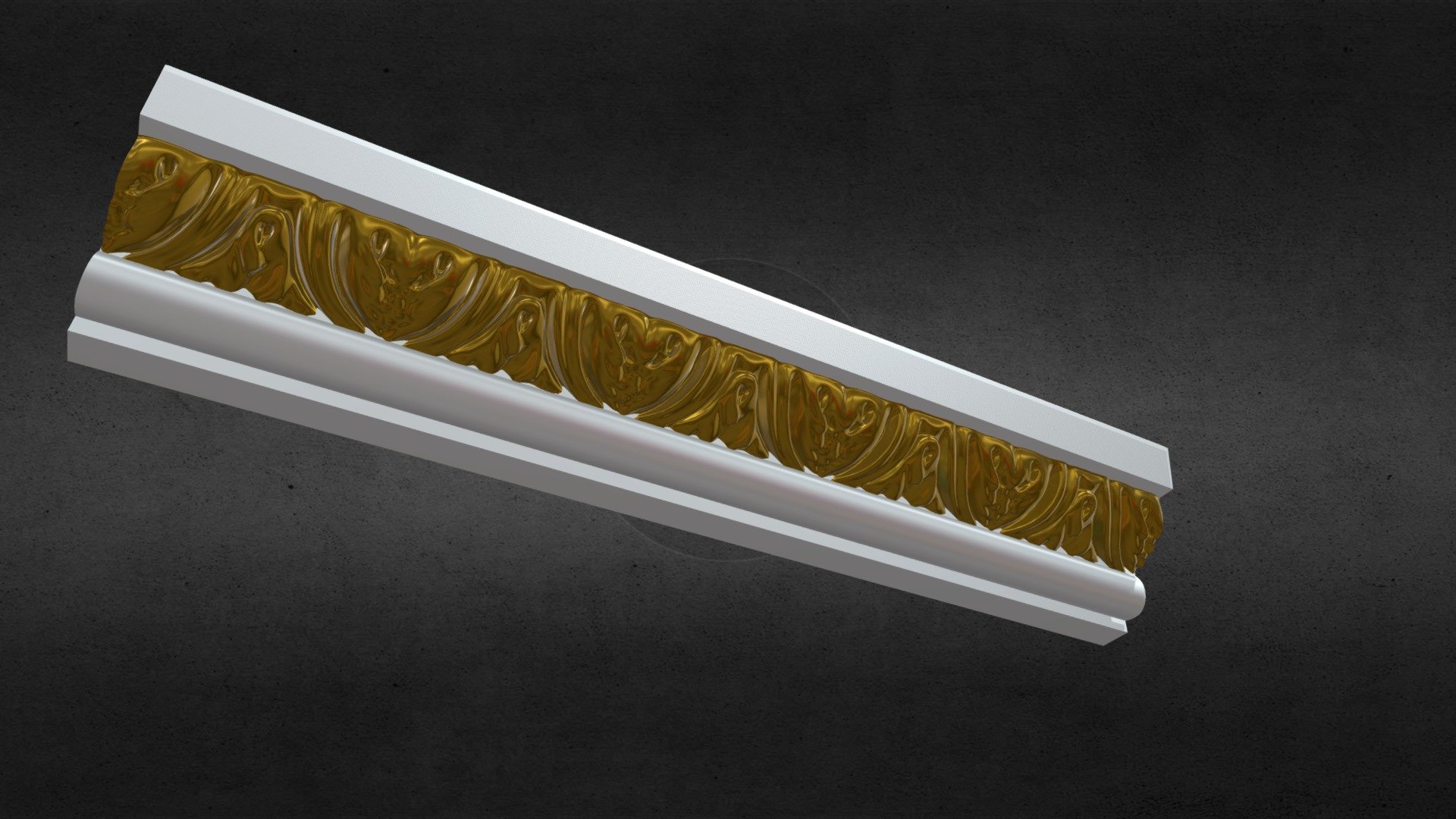 Patterned Cornice Gypsum Plaster 064 - Buy Royalty Free 3D model by ...