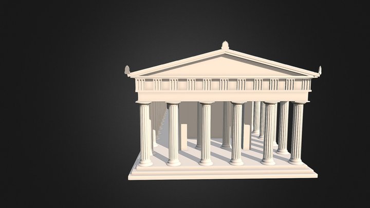 Greek Doric Temple - no material / Tempio Greco 3D Model
