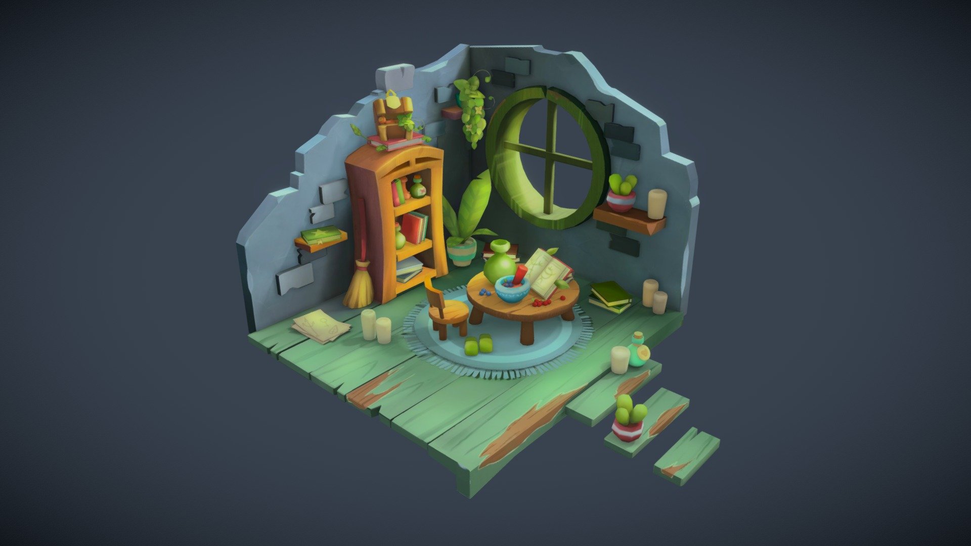 Room of forest healer - 3D model by keikyyy [4a43c1a] - Sketchfab