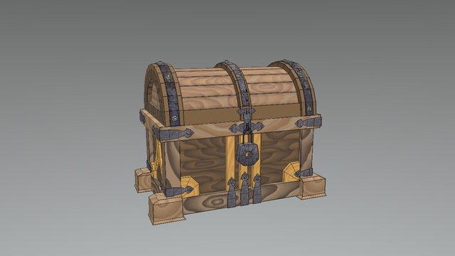 Lowpoly chest 3D Model