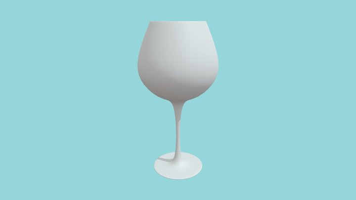 Red Wine Cup 3D Model