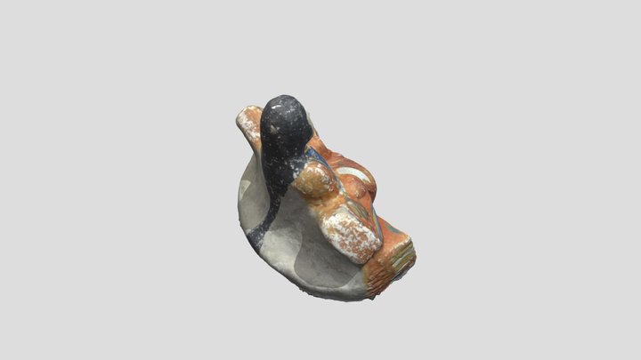 花巻人形（女雛） 3D Model