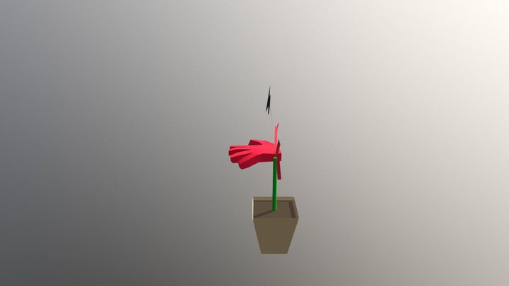 Hand Flower bowtie 3D Model