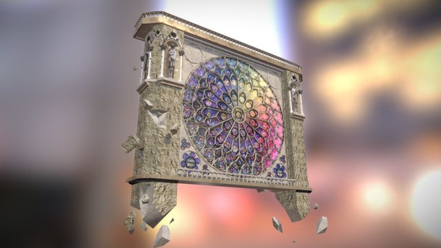 Gothic Rose Window 3D Model