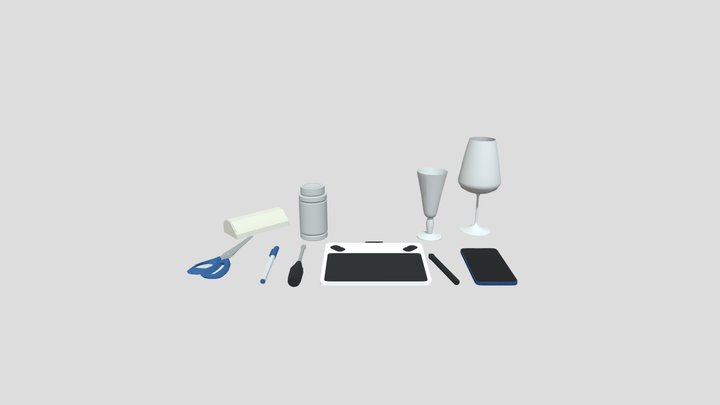 10 items 3D Model