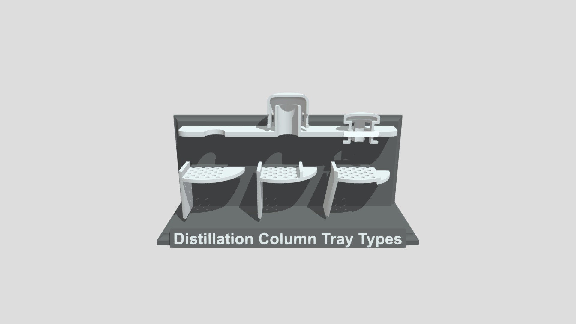 3D Printed Distillation Column Tray Types - 3D model by Zach Peever ...
