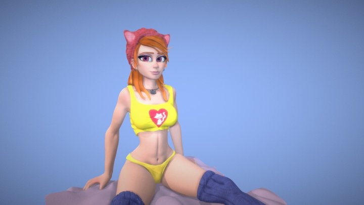 Pinup concept sculpt 3D Model